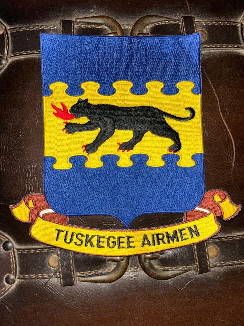Tuskegee Airmen Crest Military Patch UNUSED Large Iron On Patch 7”